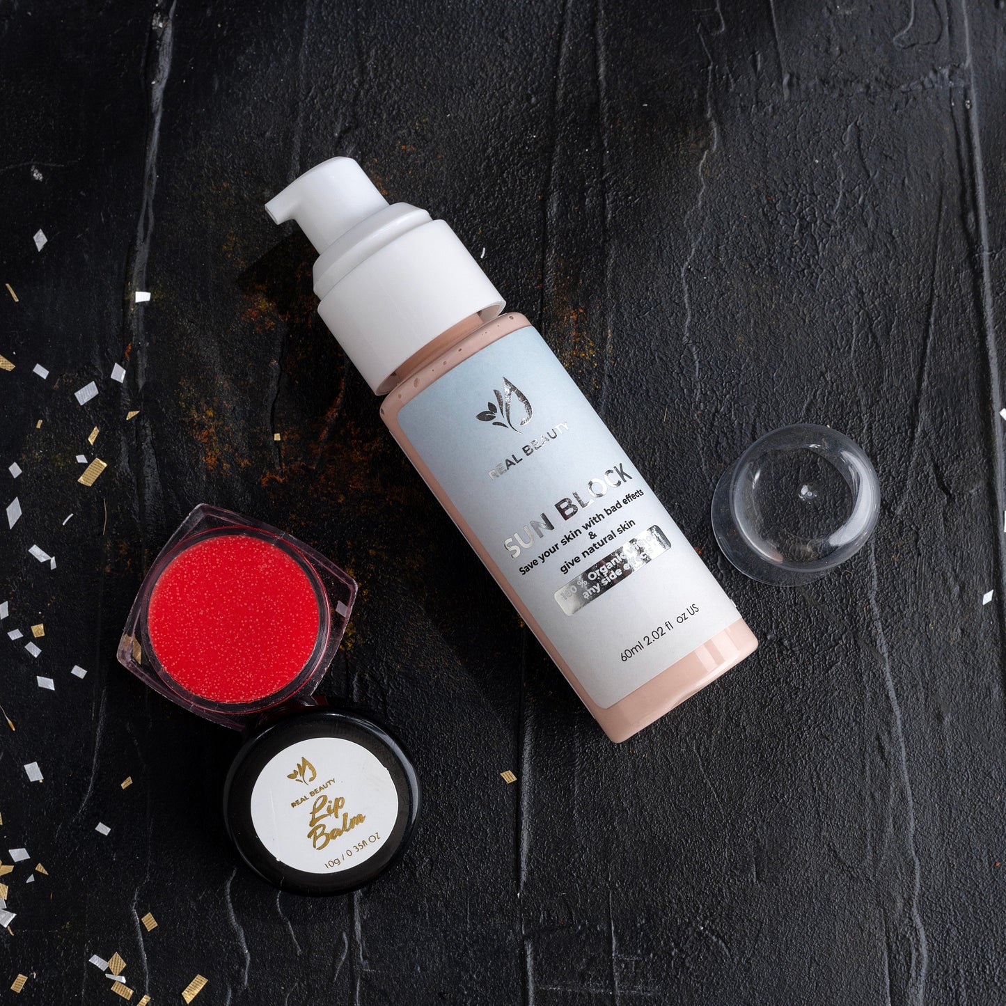 Sun Block With Tinted Lip Balm